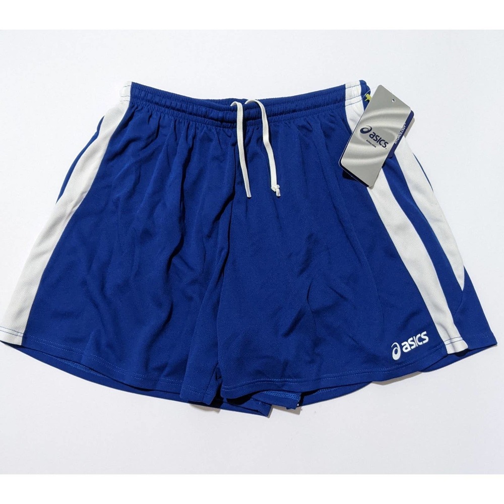 New Asics Womens Medley Shorts Blue Drawstring Liner, Medium NWT